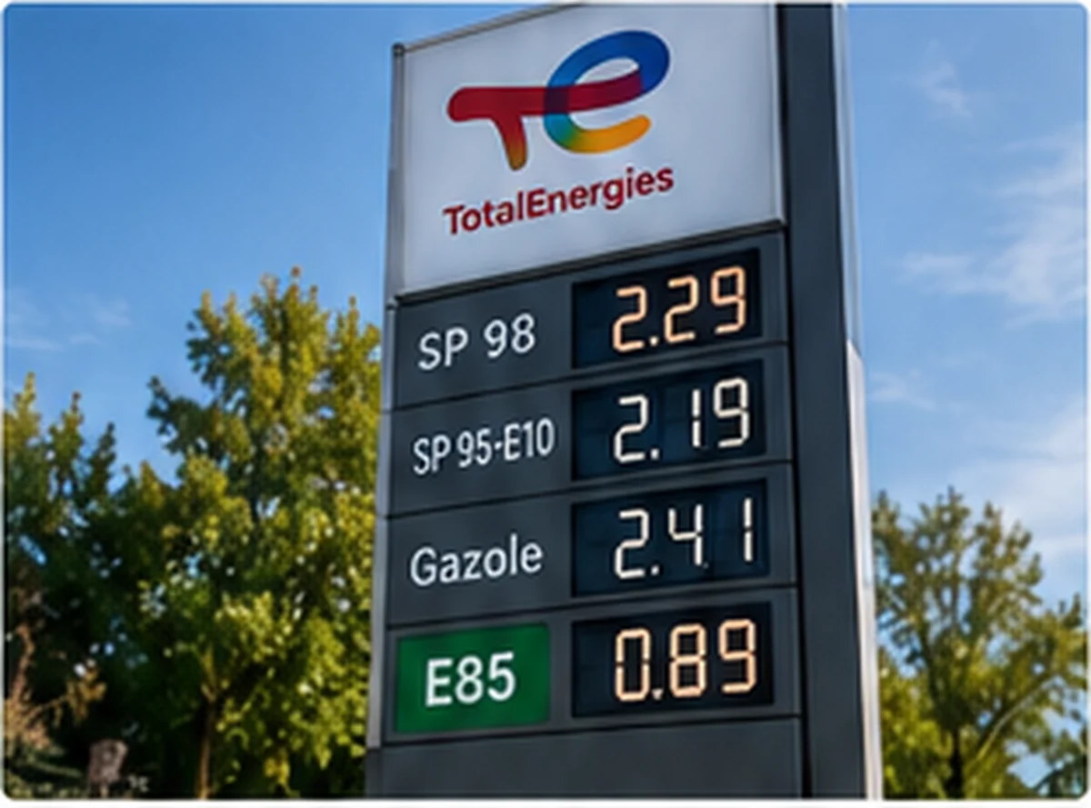 Prix E85 et essence dans une station-service en septembre 2026